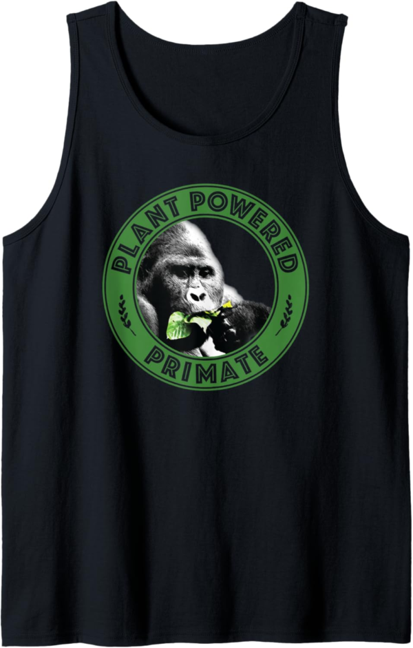 Plant Powered Primate Logo Design Vegan, Vegetarian Slogan T... - Image 2